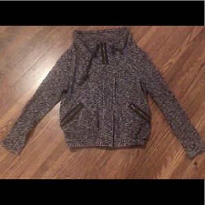 Silence + noise two tone French terry jacket